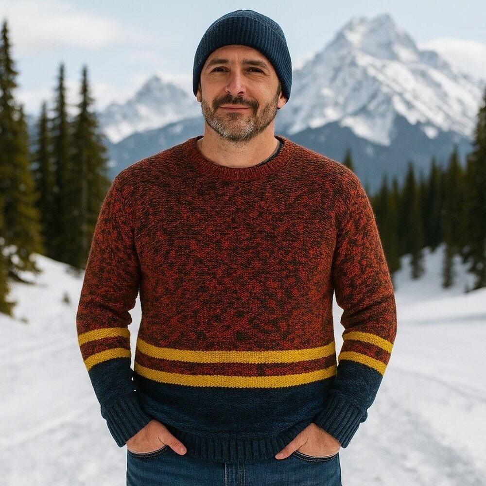 NWOT Diesel Rugby Stripe Alpaca Wool‎ Blend Sweater Holiday Winter Men Size XL